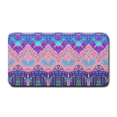 Boho Patchwork Violet Pink Green Medium Bar Mats by SpinnyChairDesigns