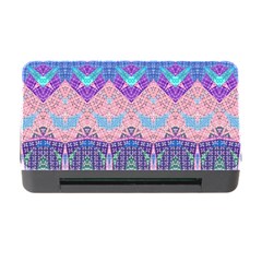 Boho Patchwork Violet Pink Green Memory Card Reader With Cf by SpinnyChairDesigns