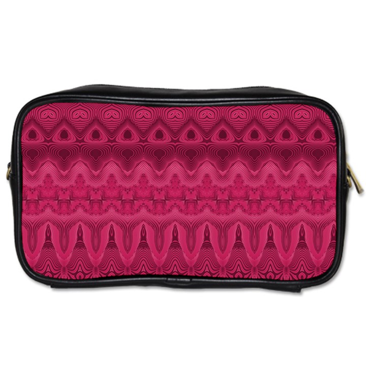 Boho Rose Pink Toiletries Bag (Two Sides)