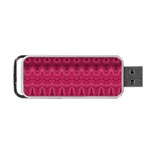 Boho Rose Pink Portable USB Flash (Two Sides) Front