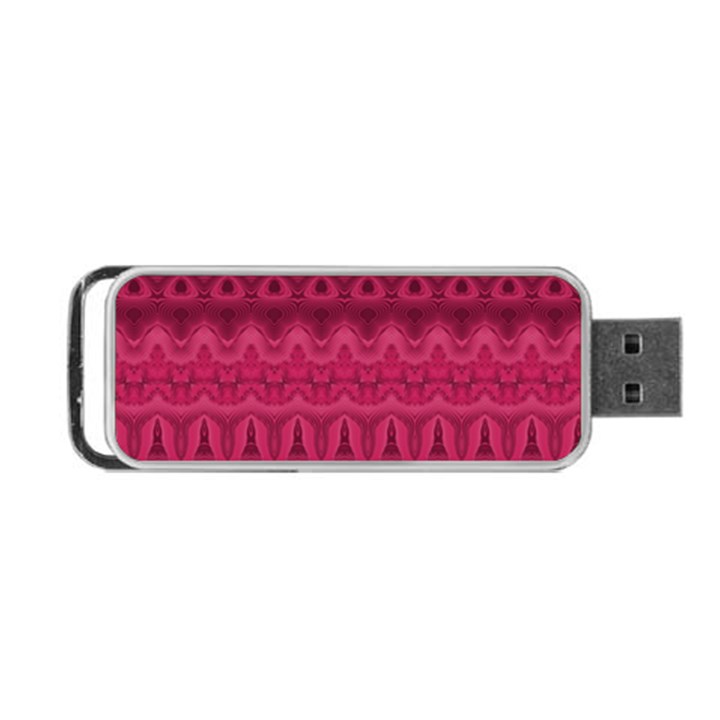 Boho Rose Pink Portable USB Flash (Two Sides)