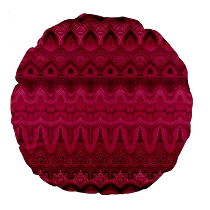 Boho Rose Pink Large 18  Premium Round Cushions