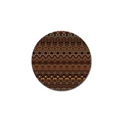 Boho Brown Gold Golf Ball Marker (4 Pack) by SpinnyChairDesigns