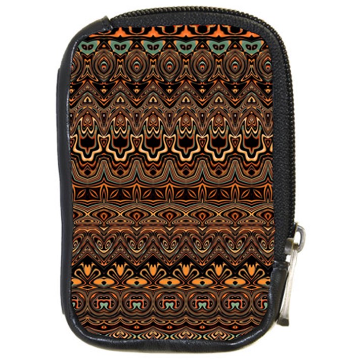 Boho Brown Gold Compact Camera Leather Case