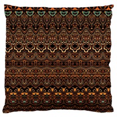 Boho Brown Gold Standard Flano Cushion Case (one Side) by SpinnyChairDesigns