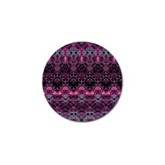 Boho Magenta Black Pattern Golf Ball Marker (4 Pack) by SpinnyChairDesigns