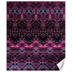 Boho Magenta Black Pattern Canvas 20  X 24  by SpinnyChairDesigns