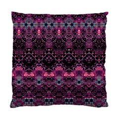 Boho Magenta Black Pattern Standard Cushion Case (one Side) by SpinnyChairDesigns