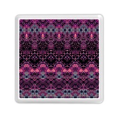 Boho Magenta Black Pattern Memory Card Reader (square)