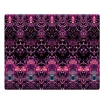 Boho Magenta Black Pattern Double Sided Flano Blanket (Large)  Blanket Back