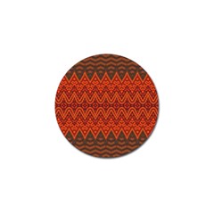 Boho Rust Orange Brown Pattern Golf Ball Marker (4 Pack) by SpinnyChairDesigns