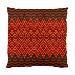 Boho Rust Orange Brown Pattern Standard Cushion Case (two Sides) by SpinnyChairDesigns