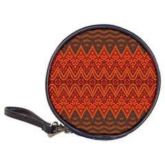 Boho Rust Orange Brown Pattern Classic 20-cd Wallets by SpinnyChairDesigns