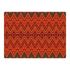 Boho Rust Orange Brown Pattern Double Sided Flano Blanket (mini)  by SpinnyChairDesigns