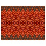 Boho Rust Orange Brown Pattern Double Sided Flano Blanket (Medium)  60 x50  Blanket Front