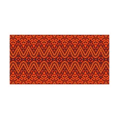 Boho Rust Orange Brown Pattern Yoga Headband by SpinnyChairDesigns