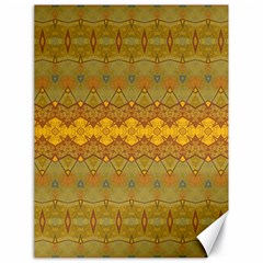 Boho Old Gold Pattern Canvas 18  X 24  by SpinnyChairDesigns