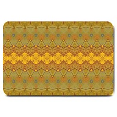 Boho Old Gold Pattern Large Doormat 