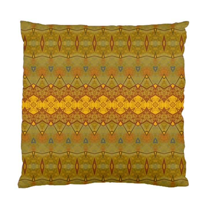 Boho Old Gold Pattern Standard Cushion Case (Two Sides)