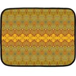 Boho Old Gold Pattern Fleece Blanket (Mini) 35 x27  Blanket