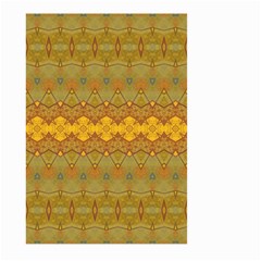 Boho Old Gold Pattern Large Garden Flag (two Sides) by SpinnyChairDesigns