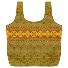 Boho Old Gold Pattern Full Print Recycle Bag (XL)