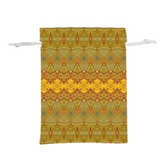 Boho Old Gold Pattern Lightweight Drawstring Pouch (s) by SpinnyChairDesigns