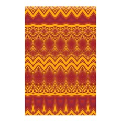 Boho Red Gold Pattern Shower Curtain 48  X 72  (small)  by SpinnyChairDesigns