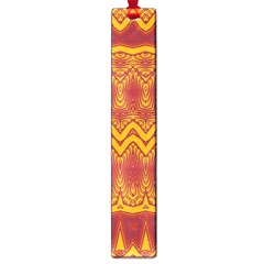 Boho Red Gold Pattern Large Book Marks by SpinnyChairDesigns