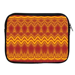 Boho Red Gold Pattern Apple Ipad 2/3/4 Zipper Cases by SpinnyChairDesigns