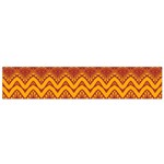 Boho Red Gold Pattern Small Flano Scarf Front