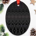 Boho Black Diamonds Ornament (Oval) Front