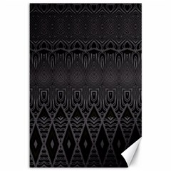 Boho Black Diamonds Canvas 12  X 18  by SpinnyChairDesigns