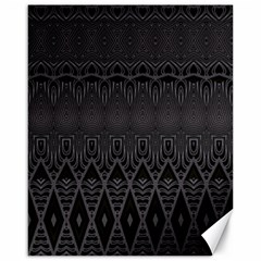 Boho Black Diamonds Canvas 16  X 20  by SpinnyChairDesigns