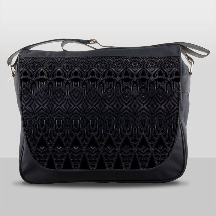 Boho Black Diamonds Messenger Bag