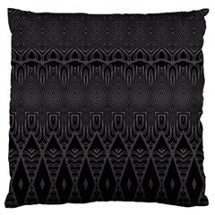 Boho Black Diamonds Large Cushion Case (one Side) by SpinnyChairDesigns