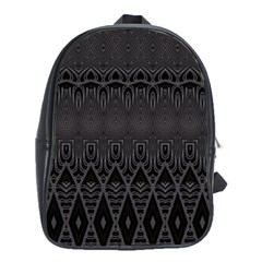 Boho Black Diamonds School Bag (xl) by SpinnyChairDesigns