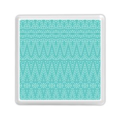 Boho Teal Pattern Memory Card Reader (square)