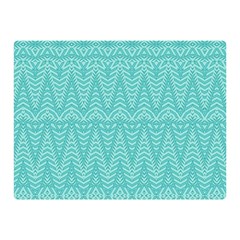 Boho Teal Pattern Double Sided Flano Blanket (mini)  by SpinnyChairDesigns