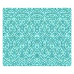 Boho Teal Pattern Double Sided Flano Blanket (small)  by SpinnyChairDesigns