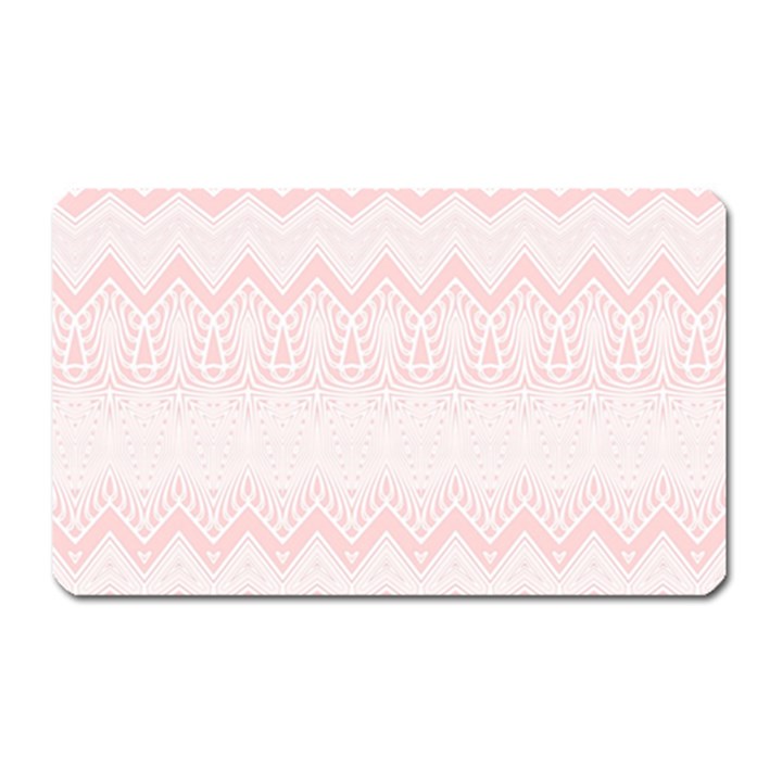 Boho Pastel Pink Pattern Magnet (Rectangular)