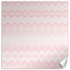 Boho Pastel Pink Pattern Canvas 16  X 16  by SpinnyChairDesigns