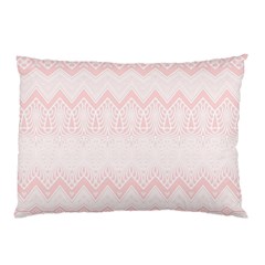 Boho Pastel Pink Pattern Pillow Case by SpinnyChairDesigns