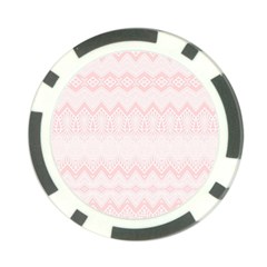 Boho Pastel Pink Pattern Poker Chip Card Guard (10 Pack) by SpinnyChairDesigns