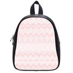 Boho Pastel Pink Pattern School Bag (small) by SpinnyChairDesigns