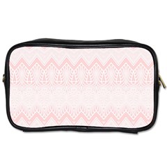 Boho Pastel Pink Pattern Toiletries Bag (one Side) by SpinnyChairDesigns