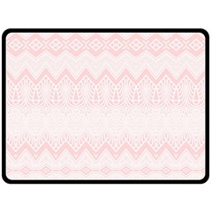 Boho Pastel Pink Pattern Double Sided Fleece Blanket (large)  by SpinnyChairDesigns