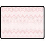 Boho Pastel Pink Pattern Double Sided Fleece Blanket (Large)  80 x60  Blanket Front