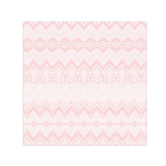 Boho Pastel Pink Pattern Small Satin Scarf (square) by SpinnyChairDesigns