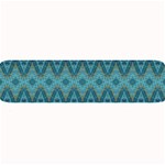 Boho Teal Blue Pattern Large Bar Mats 32 x8.5  Bar Mat